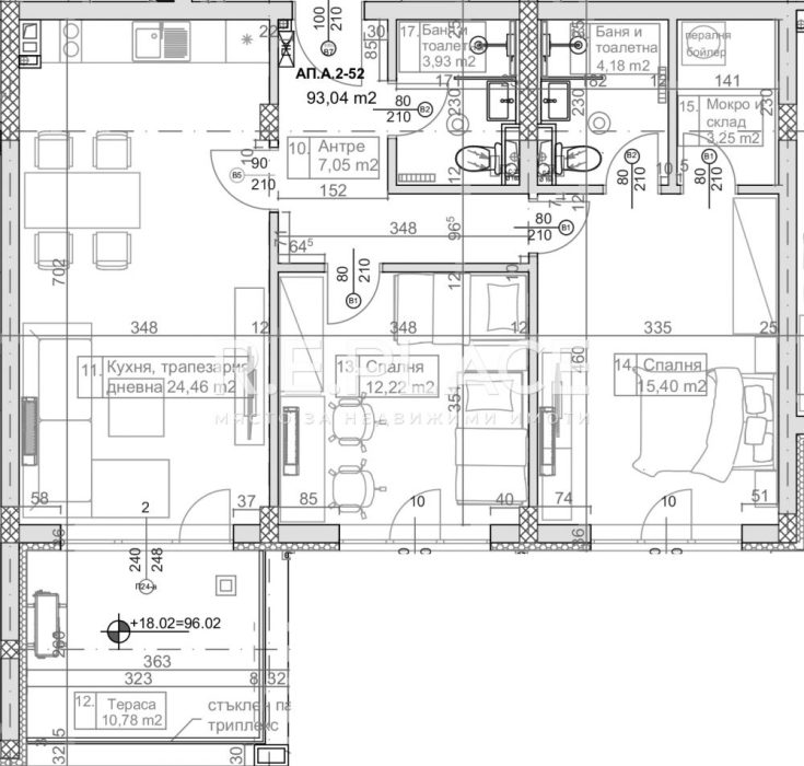 Продава тристаен апартамент в к.к. Слънчев ден, гр. Варна
