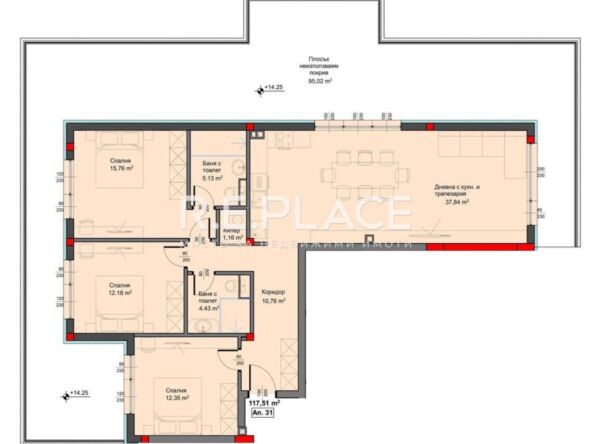 Продава четиристаен апартамент в кв. Аспарухово, гр. Варна