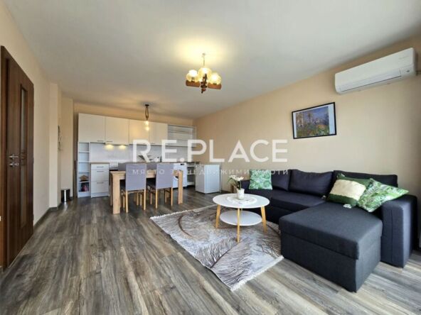 Нов, обзаведен едностаен апартамент под наем в луксозна сграда – Трошево, гр. Варна