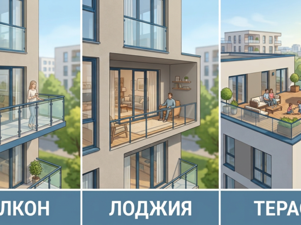 Разлика между балкон, тераса и лоджия в апартамент