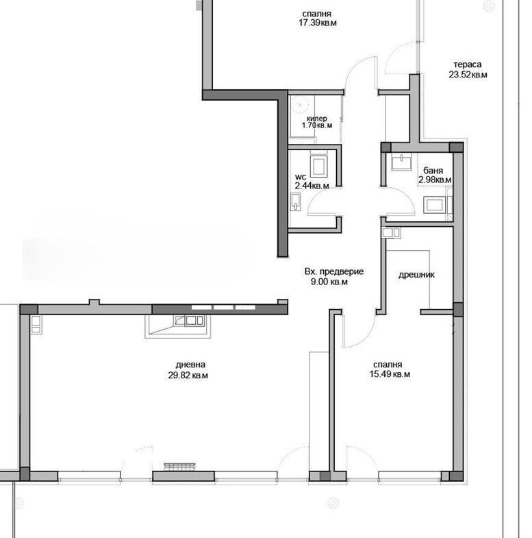 Продава тристаен апартамент с голяма тераса 55 кв. м гр. Варна, Възраждане 1