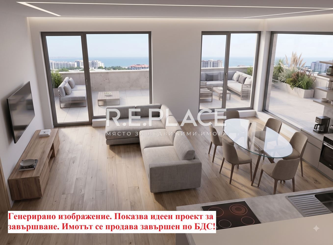 Панорамен апартамент с АКТ 16, огромна тераса (35м2) и паркомясто до Парк Възраждане!